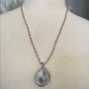 Druzy Pendant 24”Necklace